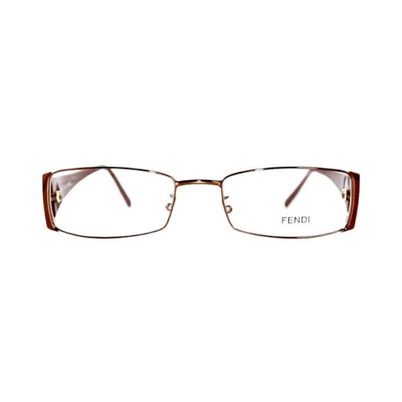 FENDI NWOB Women's Gold & Bronze Brown Logo Eyeglasses Fendi optical frames - Picture 7 of 15